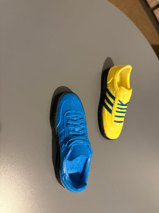 Adidas inspired colouring book TWO with 2 3d printed trainers