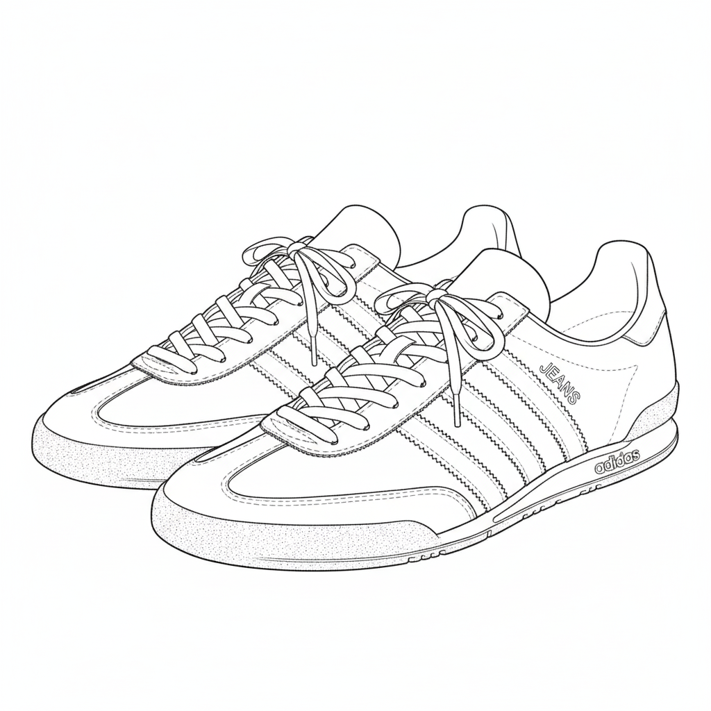 Adidas inspired colouring book TWO with 2 3d printed trainers