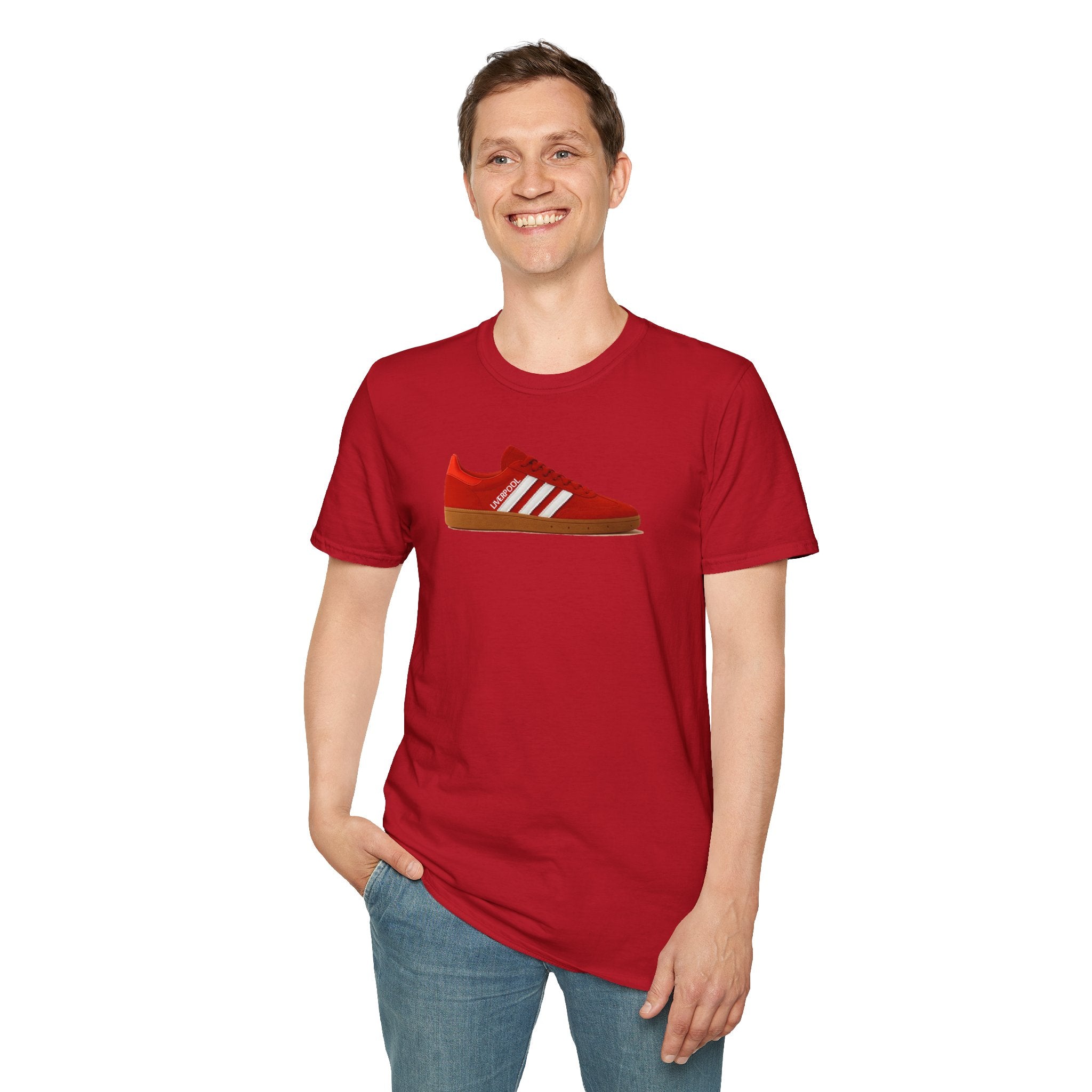 Liverpool Terrace Trainer T-Shirt – On The Terrace Design – DTG Printed (No Cracks