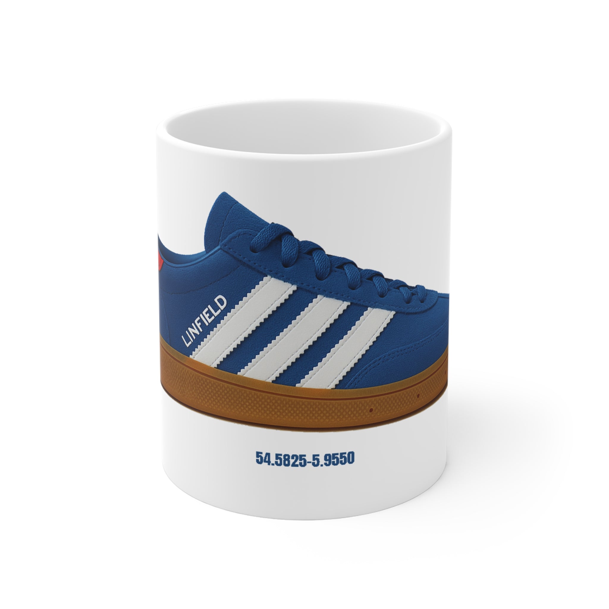 Linfield Adidas inspired mug