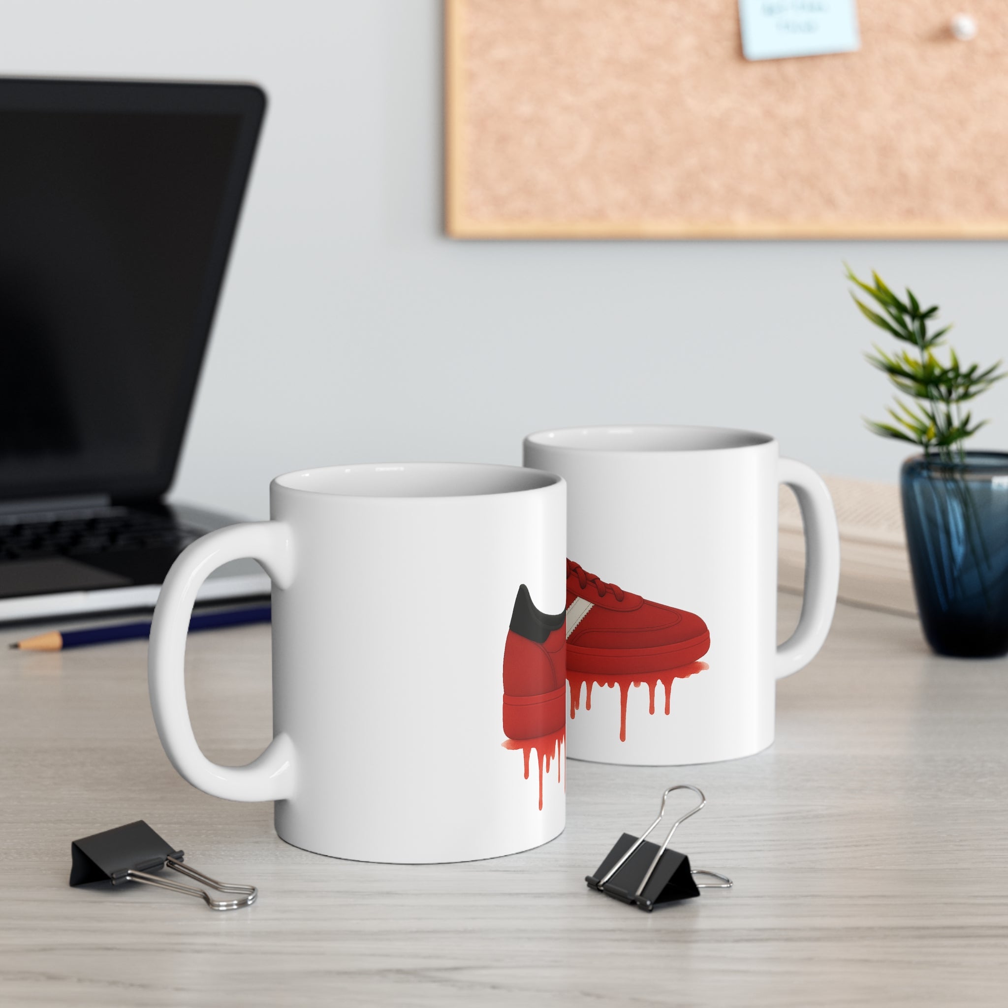 SUFC mug with Adidas inspired graphic
