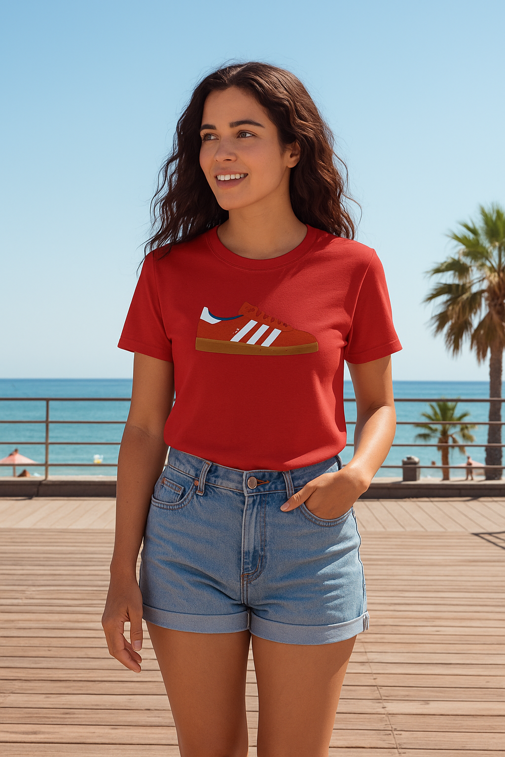 United Fan T-Shirt with Classic Sneakers Design