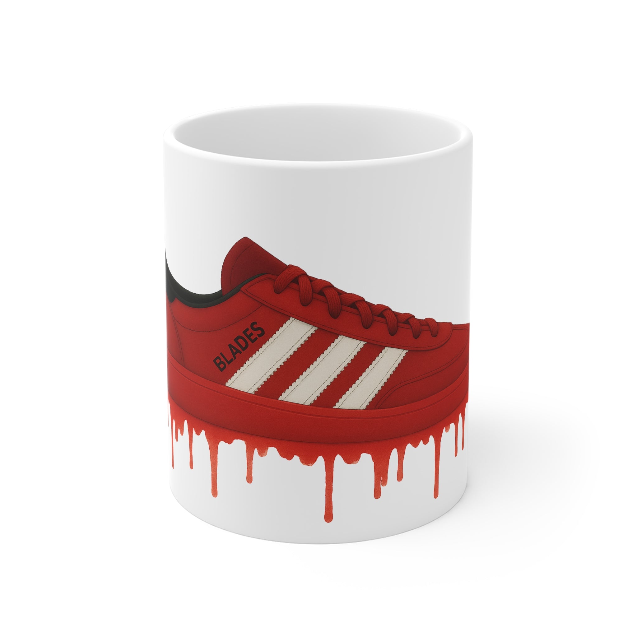 SUFC mug with Adidas inspired graphic
