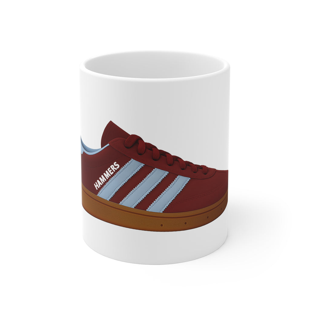 West Ham Trainer Mug – Claret & Blue Casuals Style – Hammers Gift