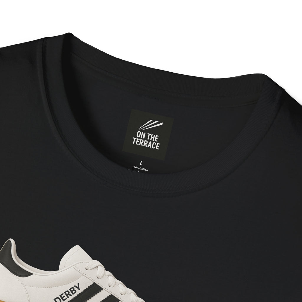 Derby County Trainer T-Shirt – On The Terrace Design – DTG Printed (No Cracks)