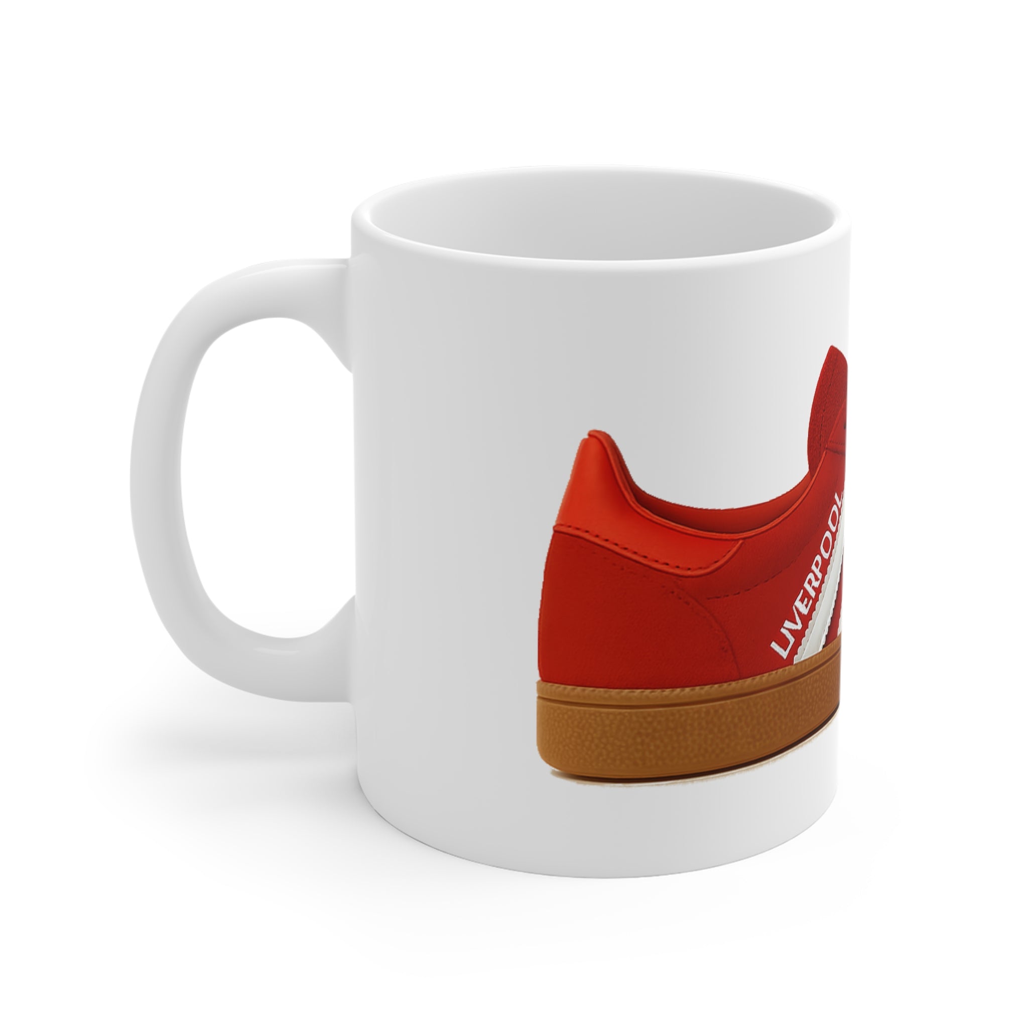 Liverpool Trainer Mug – Red & White Terrace Style – Perfect Gift for LFC Fans